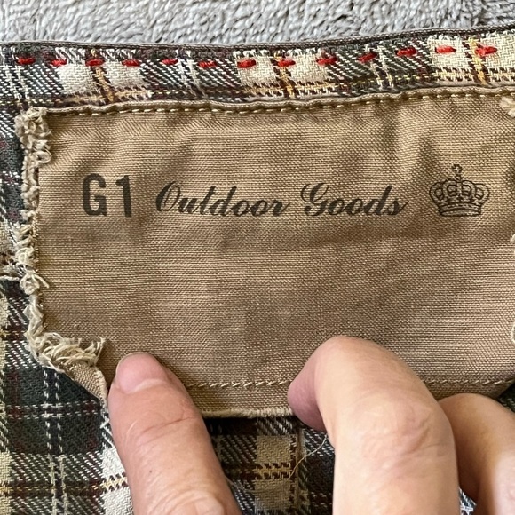 G1 Outdoor Goods Brown Khaki Utility Safari Skirt Size 0 Gorpcore Camping Cargo - Picture 7 of 11